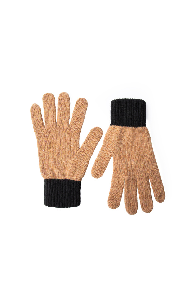 Woolen Patterned Scarf & Beanie & Gloves Set - 4