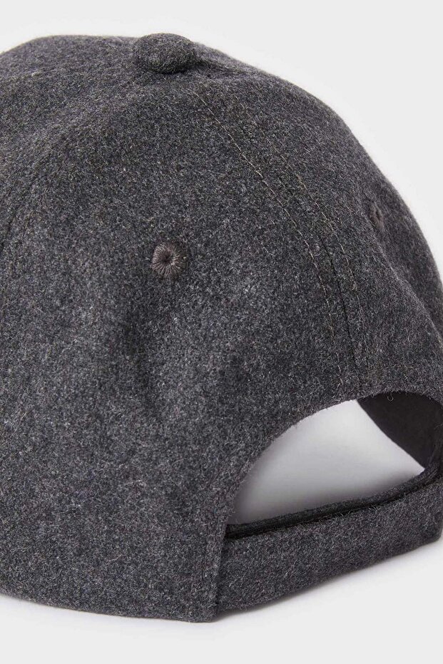 Men's Basic Flat Melton Cap Hat H1371Ax26Sm - 5