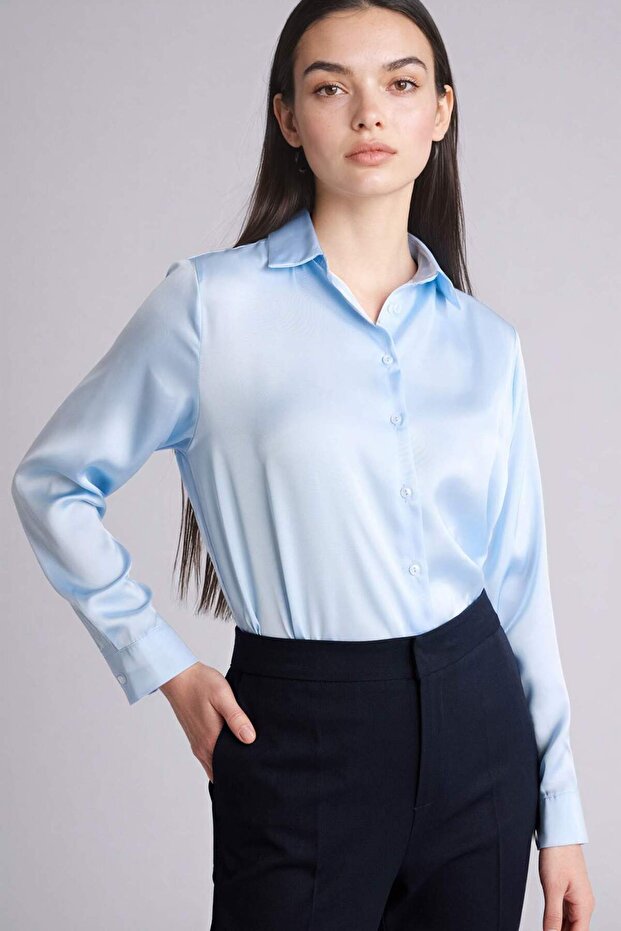 قميص ساتان كبير الحجم G0244AX26SP