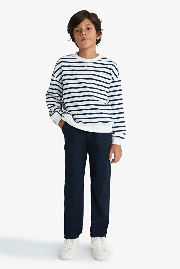 Straight Leg Gabardine Trousers for Boys T8850A625Au