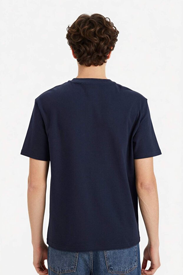 REGULAR FIT %100 Pamuk Basic Tişört E7961AX26SP - 5
