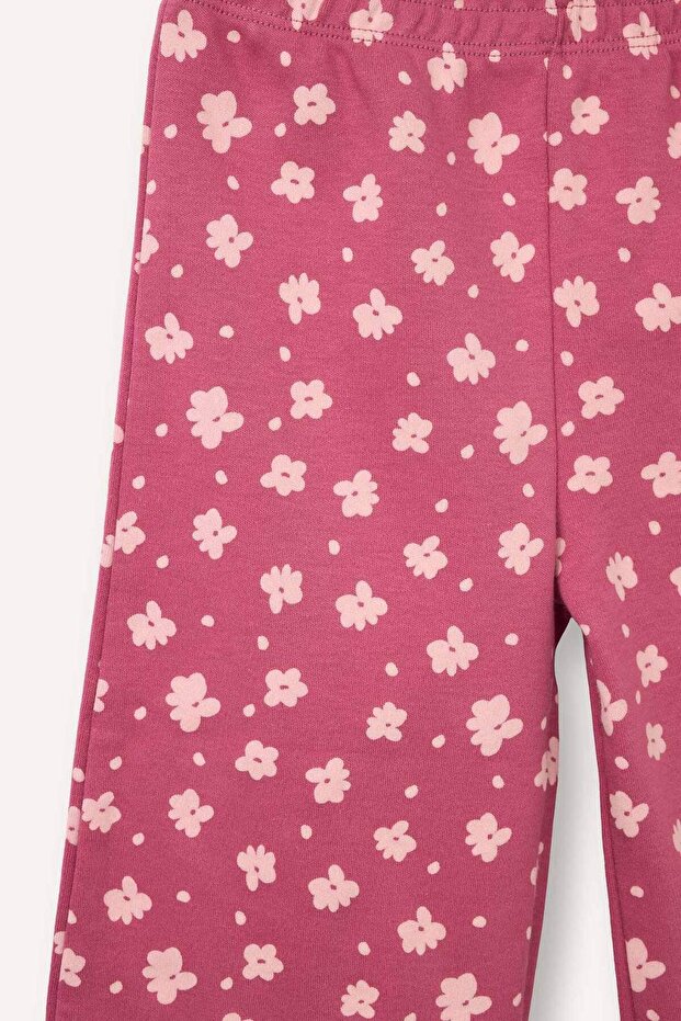 Pantaloni largi cu volane și imprimeu floral pentru fetițe G9387A526SP - 2