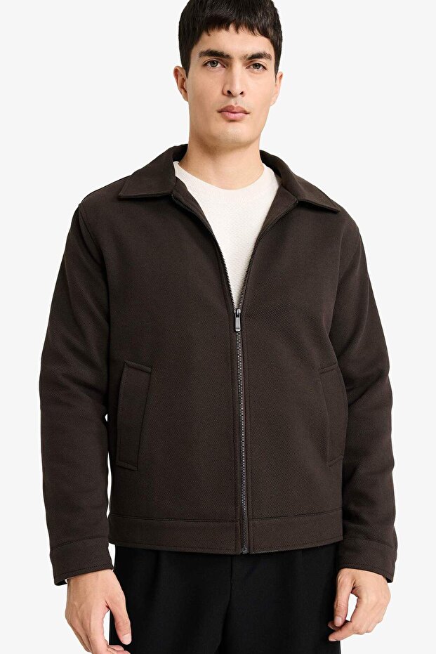 Regular Fit Zippered Jacket G6955Ax25Wn