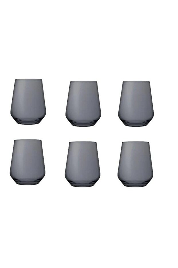 41536 6-Piece Allegra Water Glass (Gray)