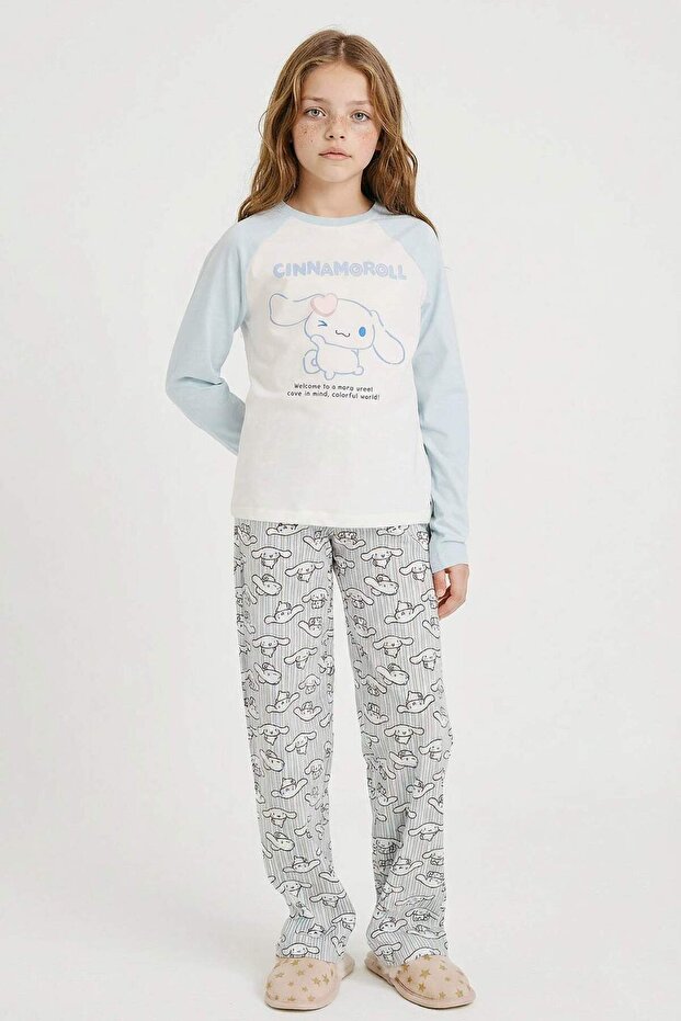 Girls Hello Kitty Pajama Set Long Sleeve Top Long Bottom G3296A825Wn