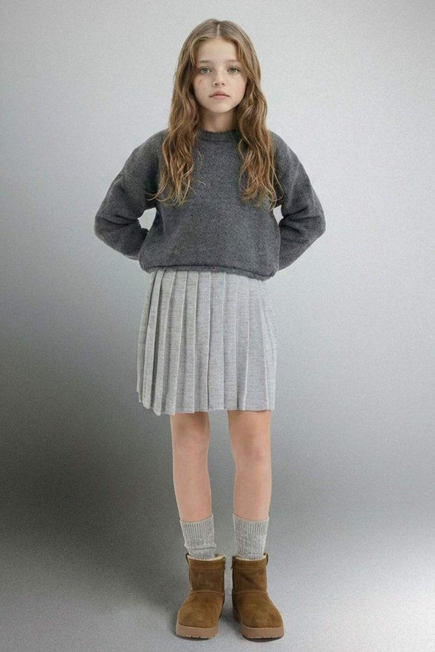 Pleated Skirt for Girls G5439A825Wn