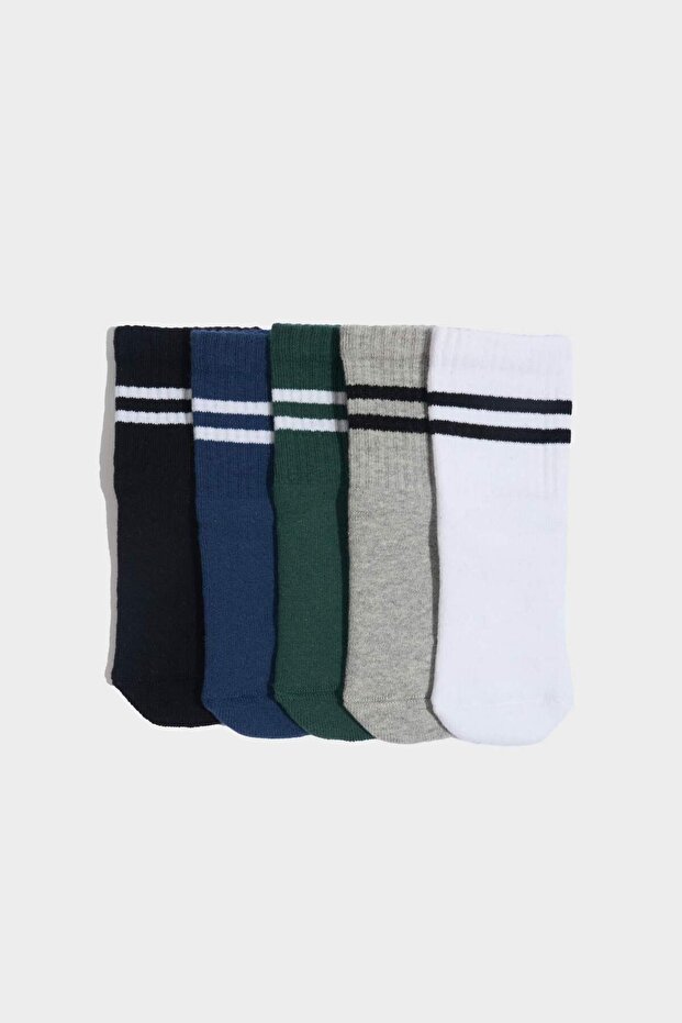 Non-Slip Sole 5-Piece Cotton Towel Socks for Baby Boy G5272A5Ns