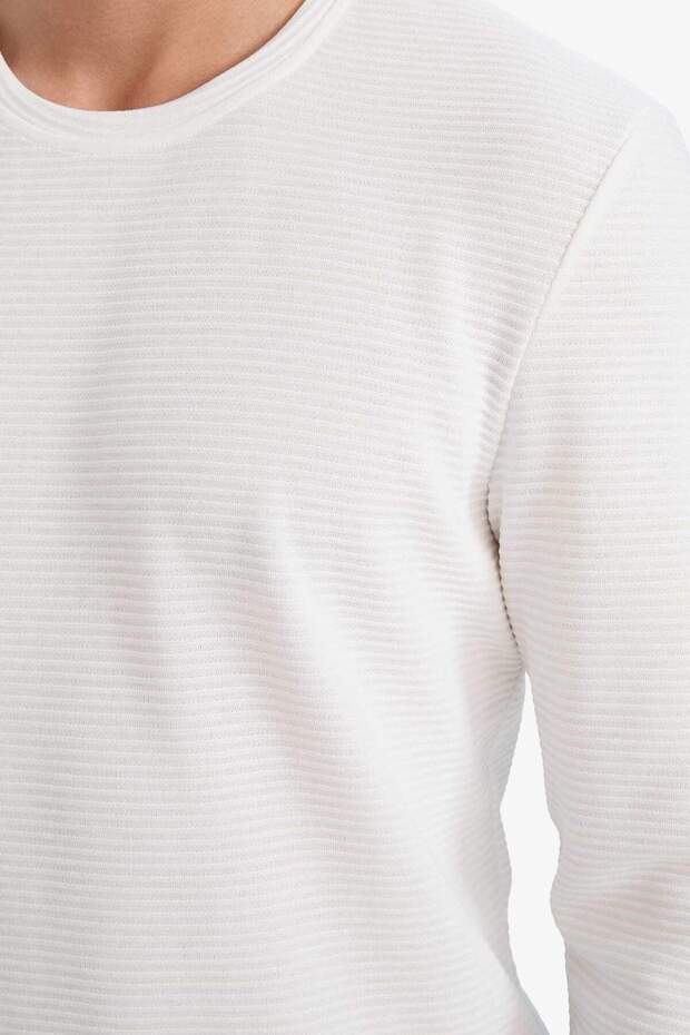 Slım Fıt Bisiklet Yaka Sweatshirt G2605AX25AU - 5