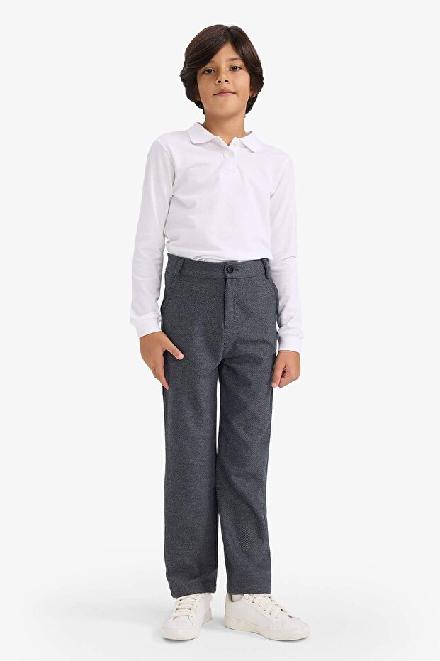 Straight Leg Twill Trousers for Boys G5467A825Cw