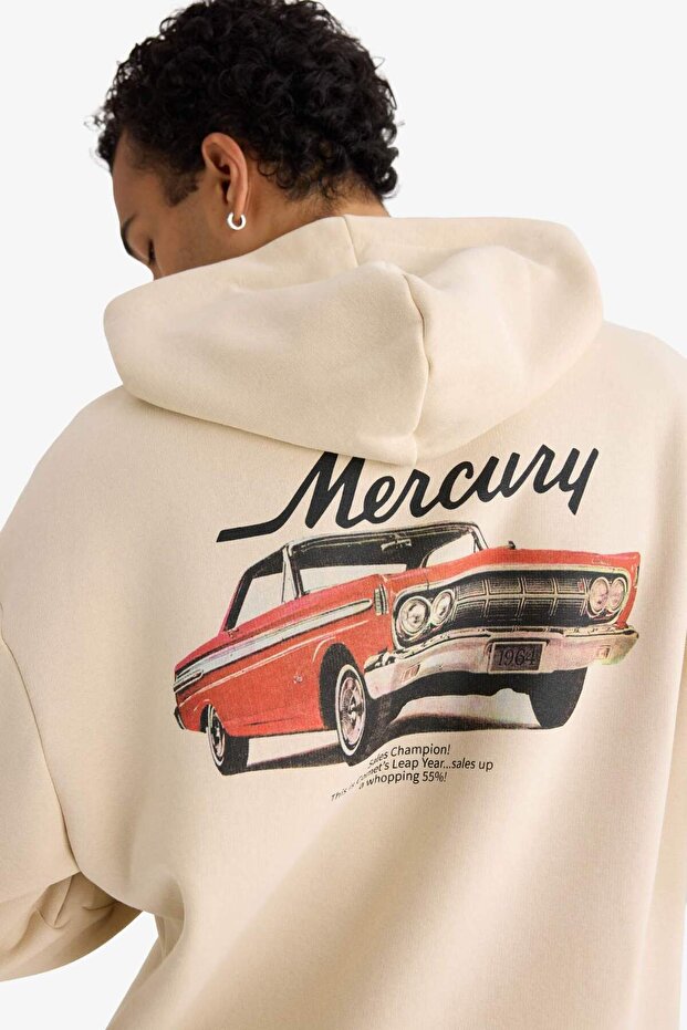Ford Motor Company Boxy Fit Hooded Back Printed Sweatshirt G4392Ax25Au