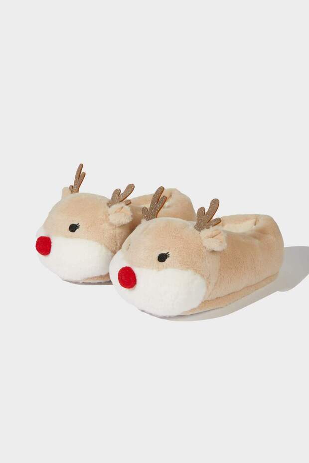 Women's New Year Themed Flat Sole Slippers A8388Ax25Wn