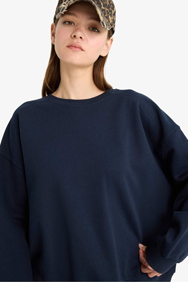 Oversıze Basıc Sweatshirt A4177AX25WN - 4