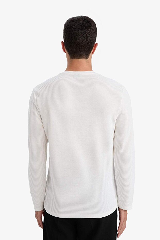 Slım Fıt Bisiklet Yaka Sweatshirt G2605AX25AU - 6