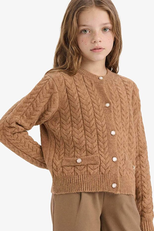 Buttoned Cardigan for Girls G6159A825Wn