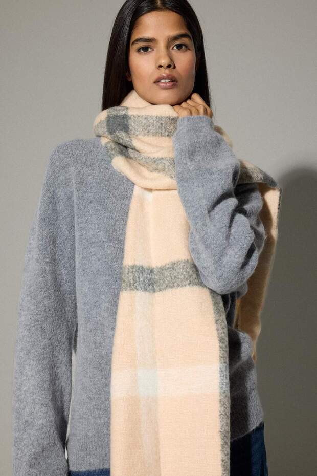Women's Plaid Scarf F3437Ax25Wn
