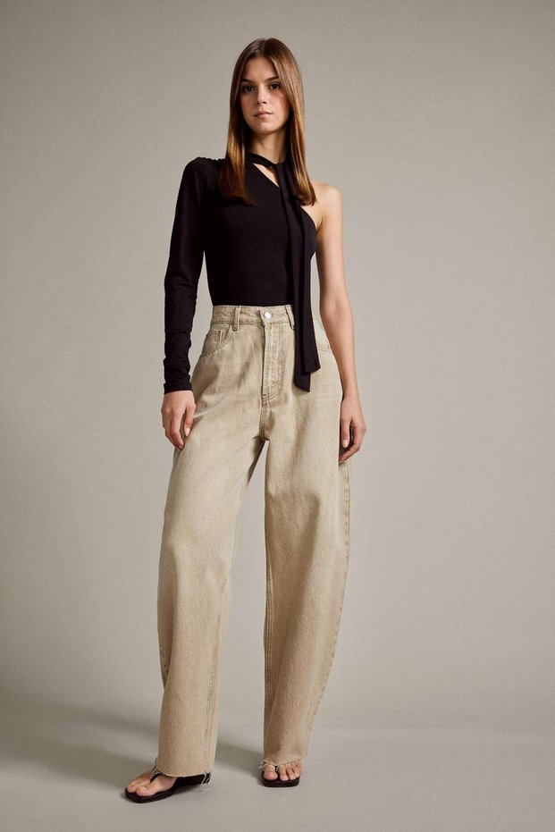 100% Cotton Baggy Fit Jean Trousers G5634Ax25Wn