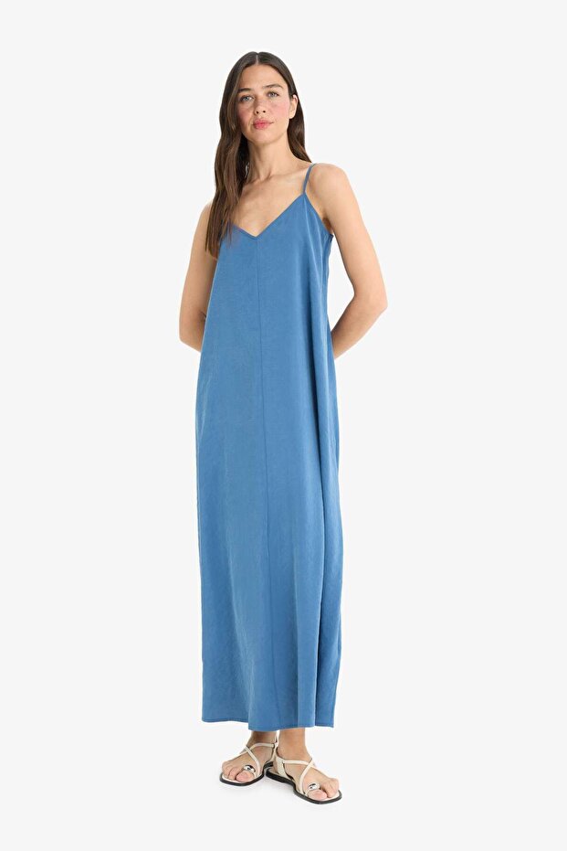A-Line V-Neck Modal Sleeveless Maxi Dress D8753Ax25Sm