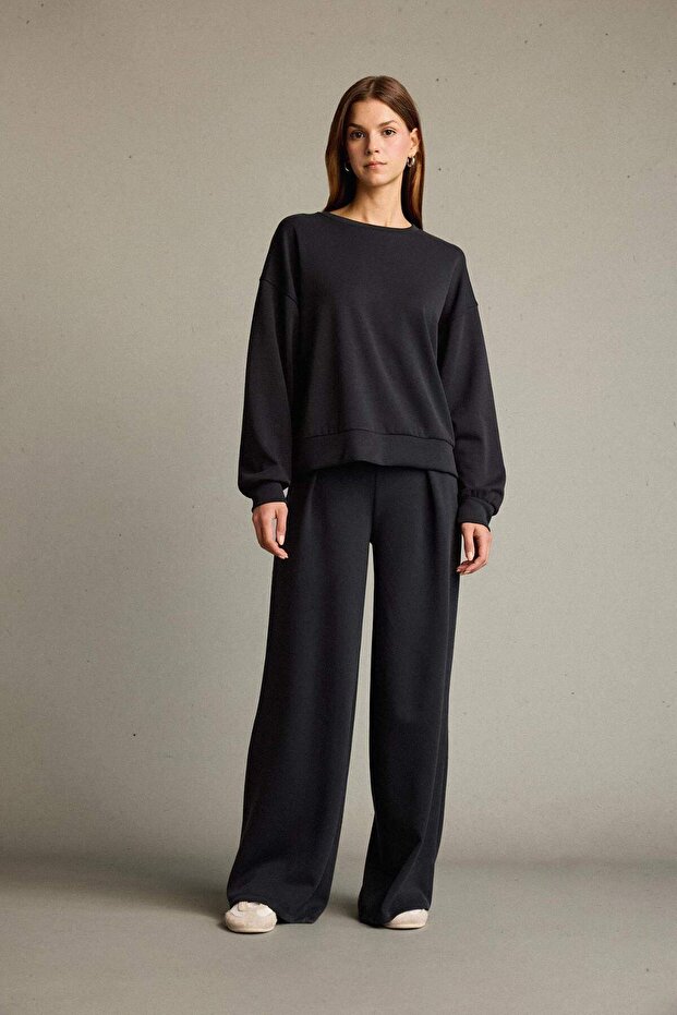 Regular Fit Normal Waist Straight Leg Modal Pants G2911Ax25Au