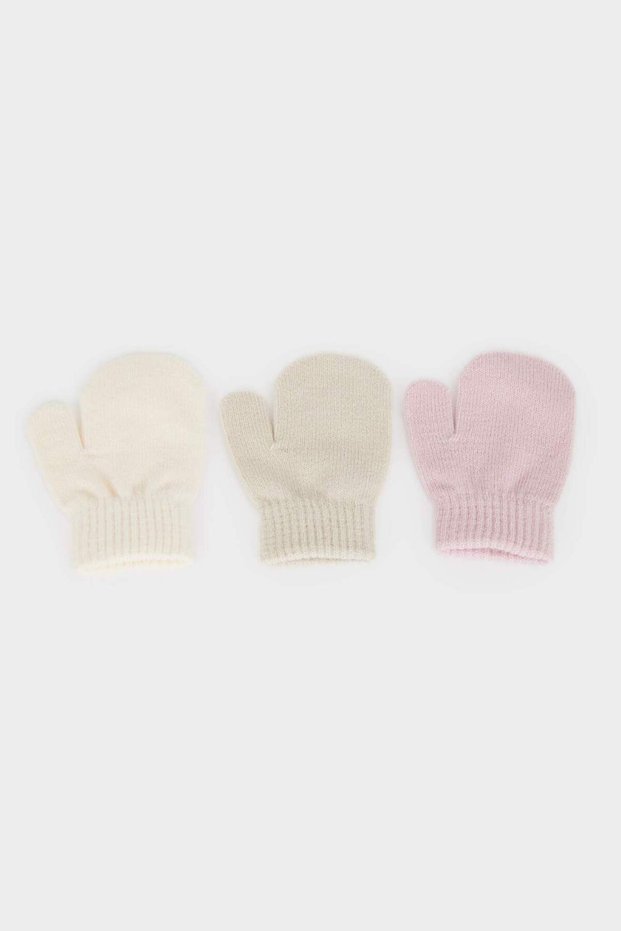 Baby Girl Knitwear 3-Piece Gloves F0029A525Wn
