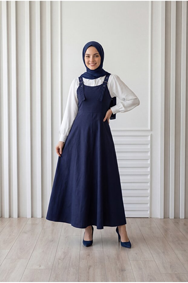 Celia Sulfur Gabardine Gilet-Bn4289 Navy Blue