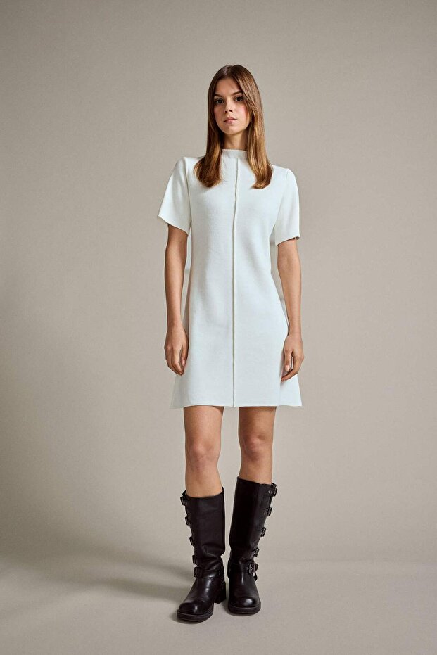 Crew Neck Short Sleeve Mini Dress G3336Ax25Au
