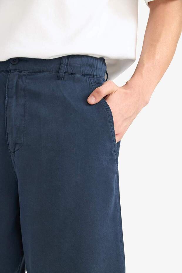 Relax Fit Tencel Bermuda Şort E0804AX25SM - 3