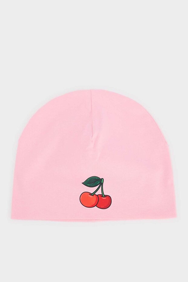 Girl's Printed Cotton Beret F2398A825Sm