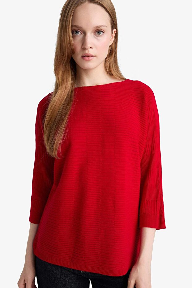Strickpullover mit U-Boot-Ausschnitt D7670AX25WN - 4