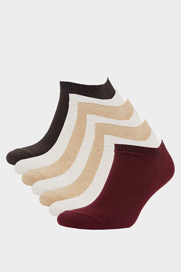 Women's Comfortable Elastic 7-Piece Cotton Booties Socks F5657Axns