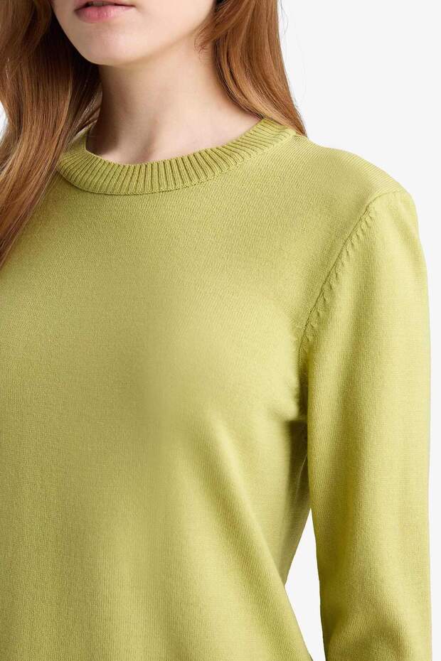 Yırtmaçlı Basıc Triko Kazak Tunik H3431AZ25WN - 5