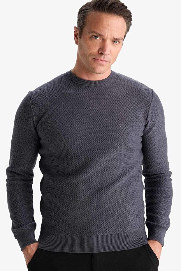 Standard Fit Crew Neck Sweater Sweater C9618Ax25Au