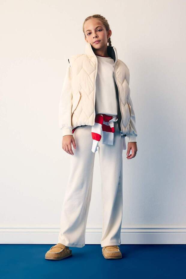 Elastic Waist Wide Leg Sweatpants for Girls E1836A825Au