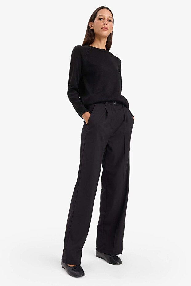 Sweter z dzianiny Relax Fit Basic I6913AZ25WN - 2