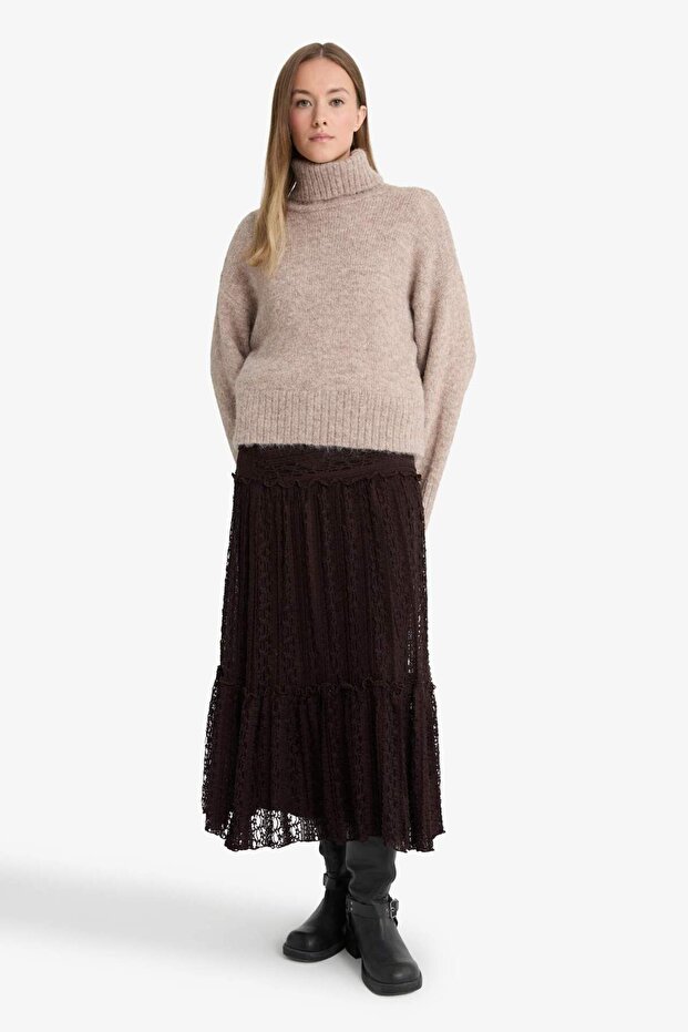 A-Line Lace Midi Skirt F6601AX25AU