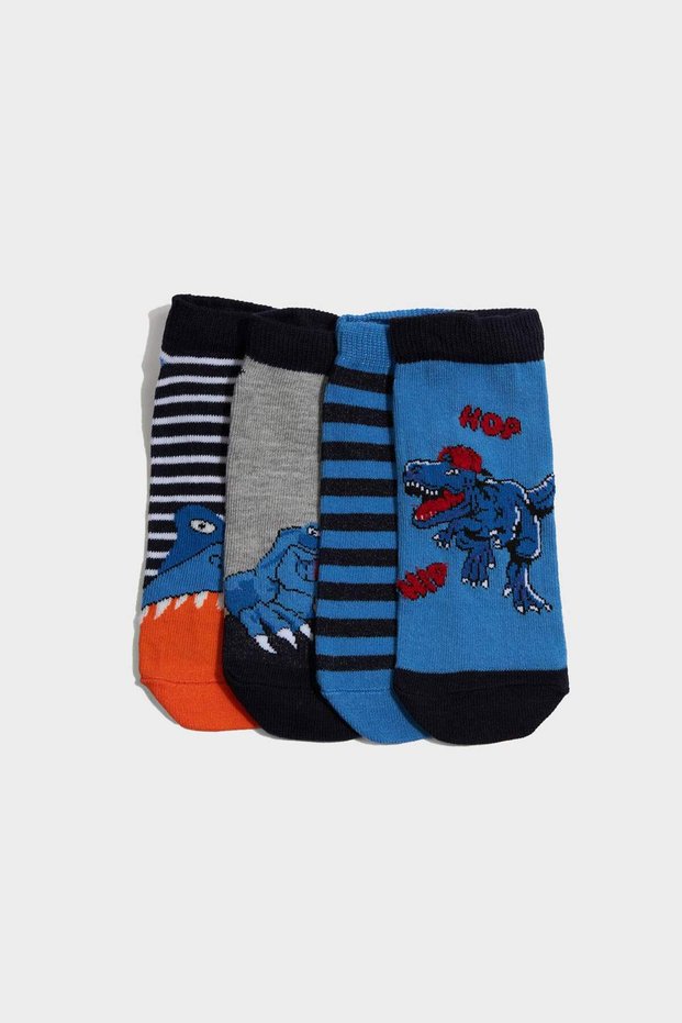 Boy's 5-Piece Cotton Booties Socks F4705A8Ns