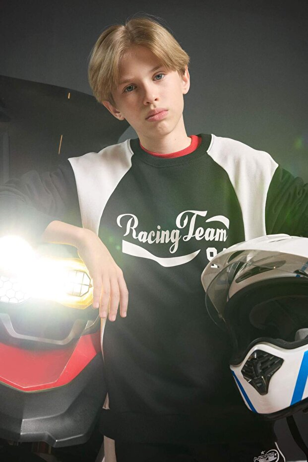 Crew Neck Printed Sweatshirt for Boys F1965A825Au