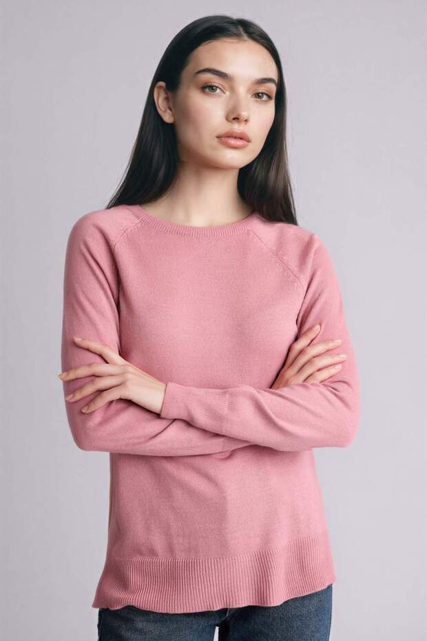 Relax Fit Basıc Triko Kazak I6913AZ25WN - 3