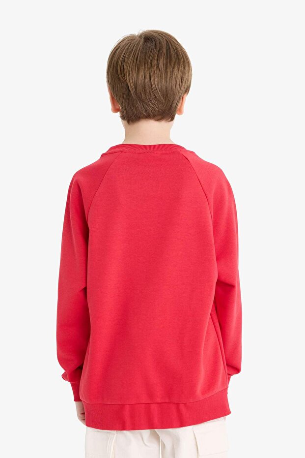 سويت شيرت مدرسي سادة بياقة دائرية للأولاد E8415A825AU - 6