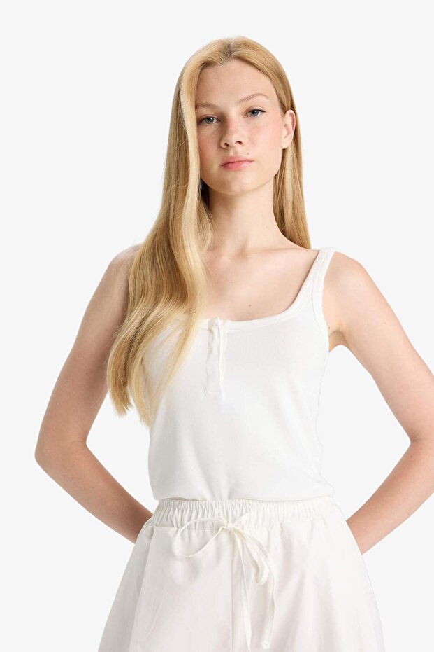 Fitted Ribana Tank Top F7823Ax25Au