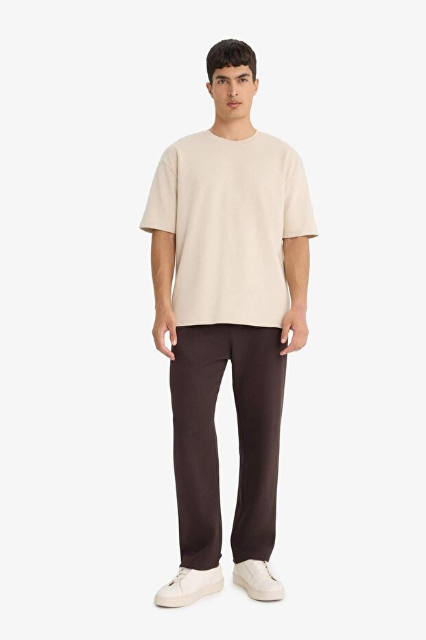 Regular Fit Straight Leg Trousers with Pockets E7829Ax25Au