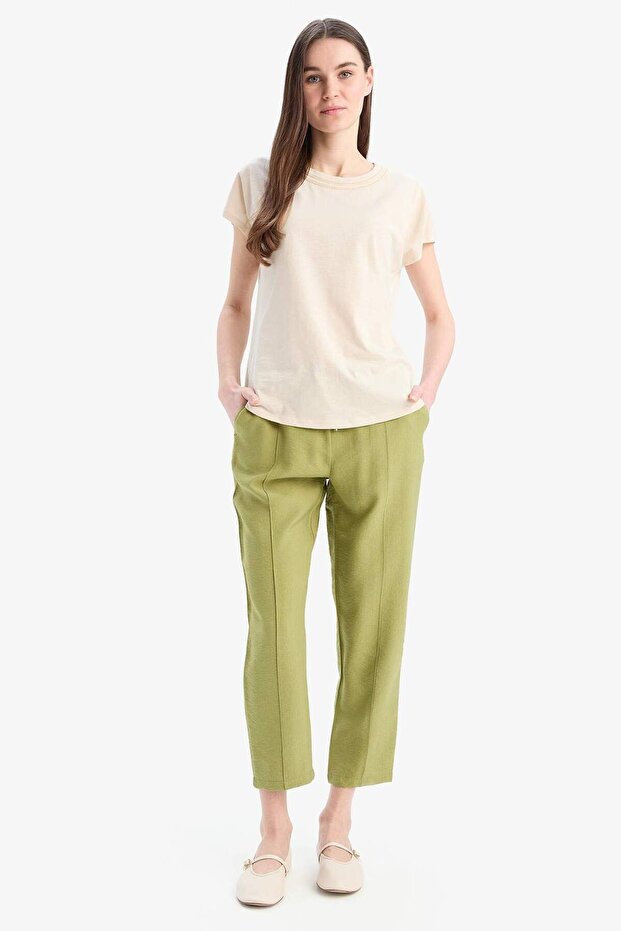 Elastische Taille mit Schnürung, Basic-Jogginghose D2573AX25SP - 2