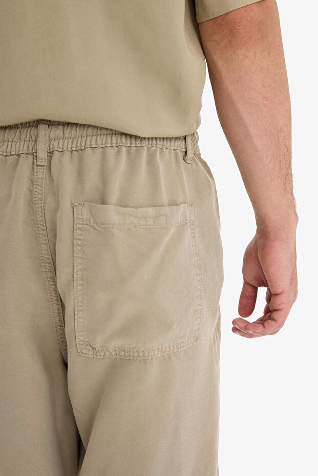 Relax Fit Akışkan Kumaş Bermuda Şort E0804AX25SM - 7