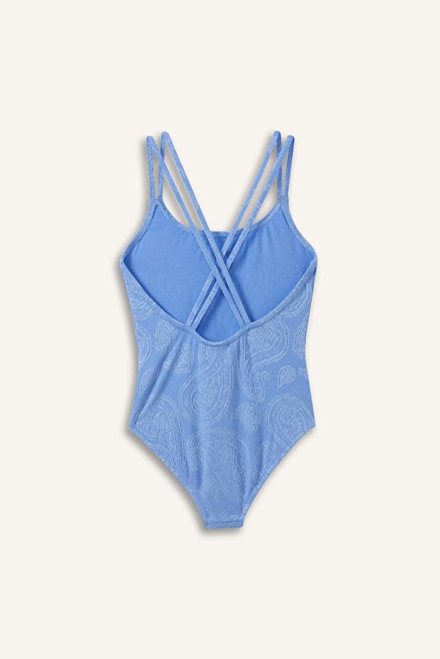 Patterned Swimsuit Girls E5130A825Hs - 3