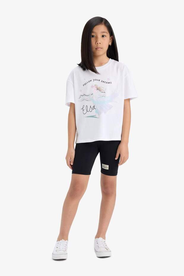 100% Cotton Biker Leggings for Girls E5885A825Hs