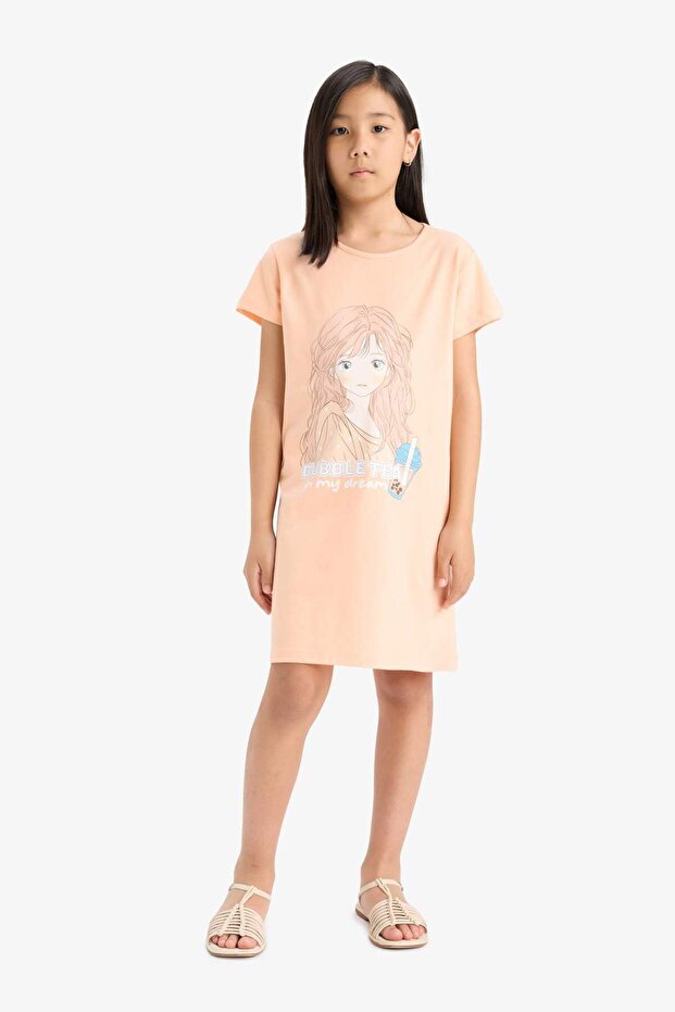 100% Cotton Printed Dress for Girls E0657A825Sm