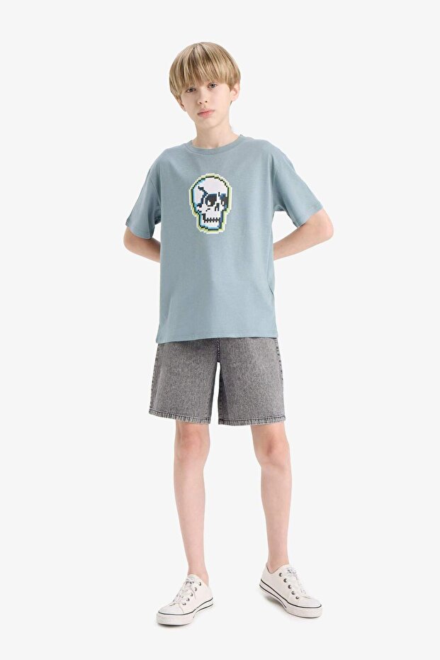 100% Cotton Jean Shorts for Boys D8575A825Sm