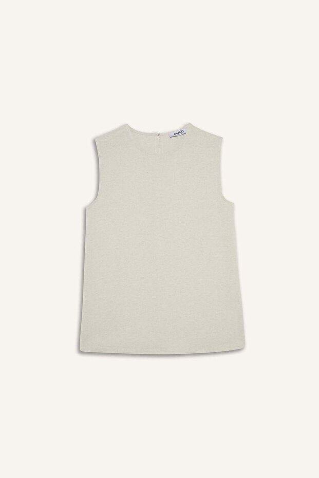 Basıc Keten Karışımlı Tunik D2953AX25SM - 7