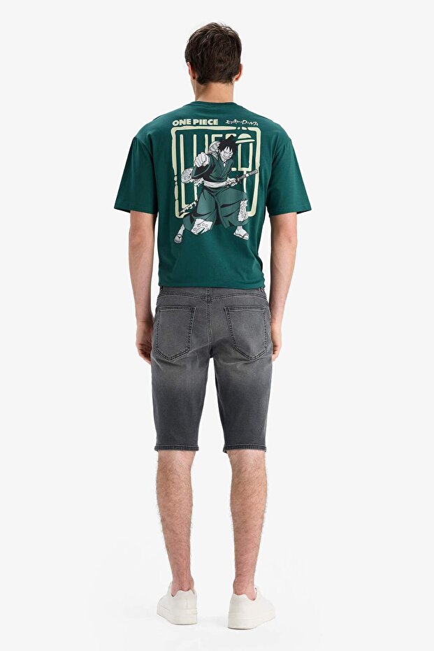 Regular Fit Jean Bermuda Şort E5986AX25SM - 6