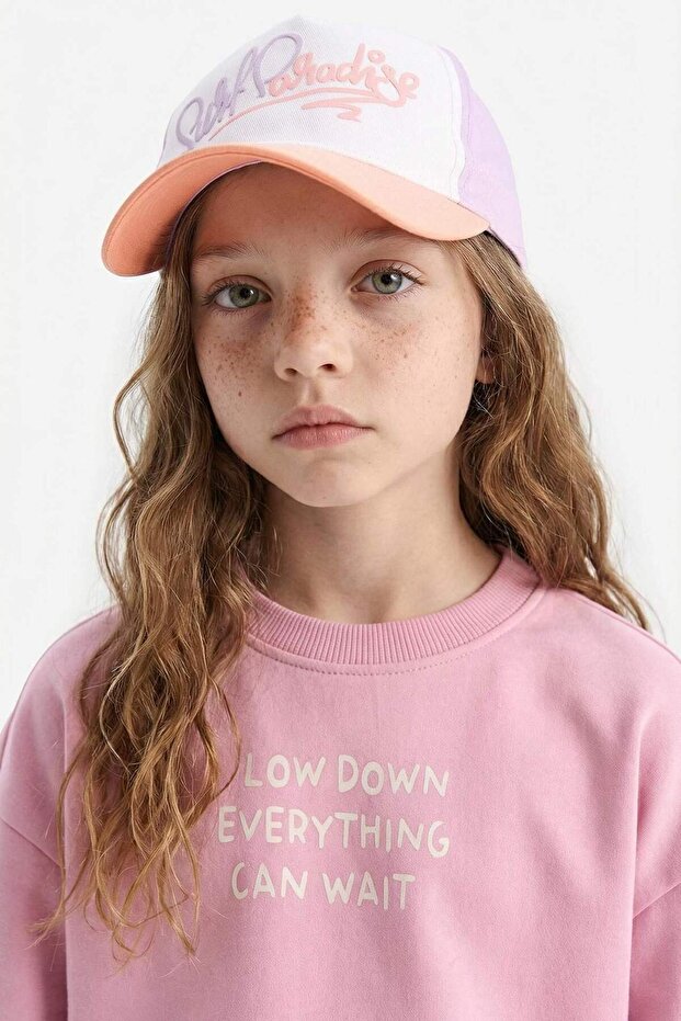 Girl's Printed Cotton Cap Hat D8431A825Sm