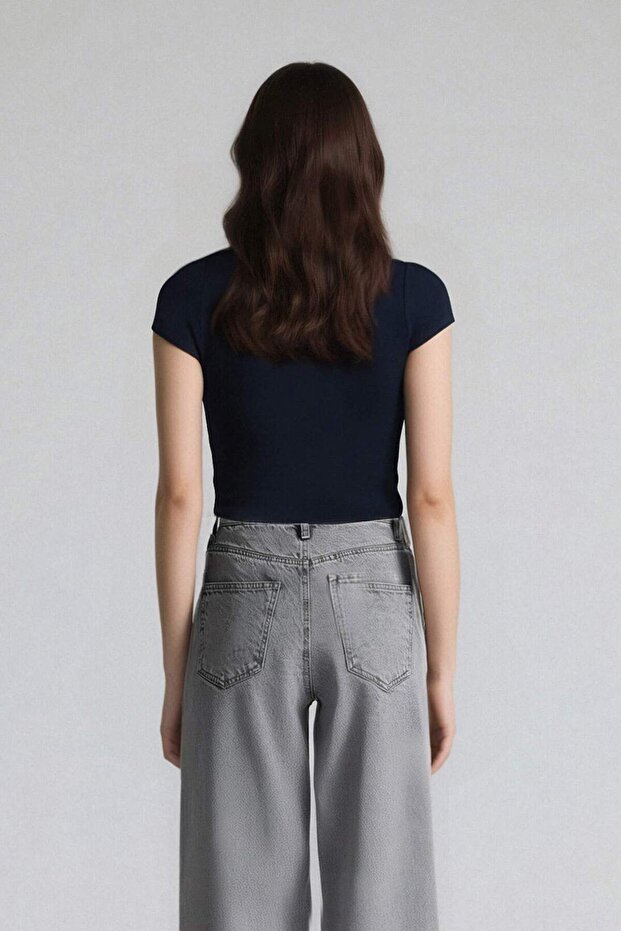 Coool Fıtted Basıc Ribana Tişört F4609AXNS - 5